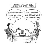 Breakfast Of The Greeting-Card Poets - New Yorker Cartoon Premium Giclee Print by Henry Martin
