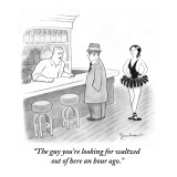 "The guy you're looking for waltzed out of here an hour ago." - New Yorker Cartoon Premium Giclee Print by David Borchart