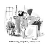 "Strike 'baloney, horsefeathers, and hogwash.' " - New Yorker Cartoon Premium Giclee Print by Frank Modell