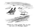 "Thanks for a lovely weekend.  Now you must come visit us in Washington Sq…" - New Yorker Cartoon Premium Giclee Print by Edward Frascino