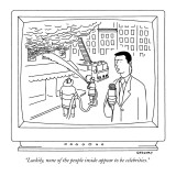 "Luckily, none of the people inside appear to be celebrities." - New Yorker Cartoon Premium Giclee Print by Alex Gregory