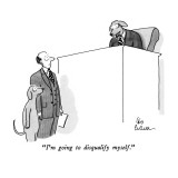"I'm going to disqualify myself." - New Yorker Cartoon Premium Giclee Print by Leo Cullum