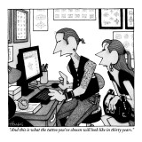 "And this is what the tattoo you've chosen will look like in thirty years." - New Yorker Cartoon Premium Giclee Print by William Haefeli