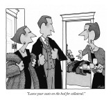 "Leave your coats on the bed for collateral." - New Yorker Cartoon Premium Giclee Print by William Haefeli