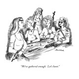 "We've gathered enough.  Let's hunt." - New Yorker Cartoon Premium Giclee Print by Stuart Leeds