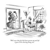 "Well, now that the kids have grown up and left I guess I'll be shoving al…" - New Yorker Cartoon Premium Giclee Print by Lee Lorenz