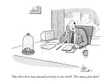 "Has there been any unusual activity in our stock?  The canary just died." - New Yorker Cartoon Premium Giclee Print by Leo Cullum