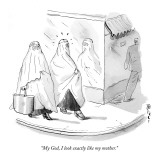 "My God, I look exactly like my mother." - New Yorker Cartoon Premium Giclee Print by Barry Blitt