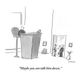 "Maybe you can talk him down." - New Yorker Cartoon Premium Giclee Print by Liza Donnelly
