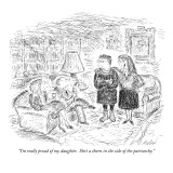 "I'm really proud of my daughter.  She's a thorn in the side of the patria…" - New Yorker Cartoon Premium Giclee Print by Edward Koren