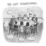 The Last Thanksgiving - New Yorker Cartoon Premium Giclee Print by Roz Chast