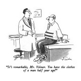 "It's remarkable, Mr. Volmer.  You have the clothes of a man half your age!" - New Yorker Cartoon Premium Giclee Print by Mike Twohy