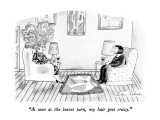 "As soon as the leaves turn, my hair goes crazy." - New Yorker Cartoon Premium Giclee Print by Victoria Roberts