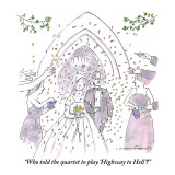 "Who told the quartet to play 'Highway to Hell'?" - New Yorker Cartoon Premium Giclee Print by Michael Crawford