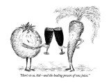 "Here's to us, kid—and the healing powers of raw juices." - New Yorker Cartoon Premium Giclee Print by Edward Koren