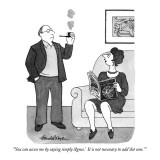 "You can access me by saying simply 'Agnes.'  It is not necessary to add '…" - New Yorker Cartoon Premium Giclee Print by J.B. Handelsman