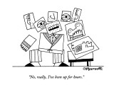 "No, really, I've been up for hours." - New Yorker Cartoon Premium Giclee Print by Charles Barsotti