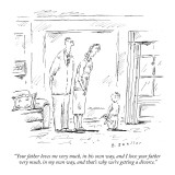 "Your father loves me very much, in his own way, and I love your father ve…" - New Yorker Cartoon Premium Giclee Print by Barbara Smaller