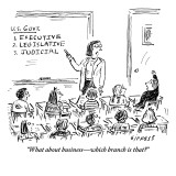"What about business—which branch is that?" - New Yorker Cartoon Premium Giclee Print by David Sipress