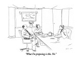 "What I'm proposing is this.  No." - New Yorker Cartoon Premium Giclee Print by Richard Cline