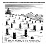'St. Nicholas Day Massacre' - New Yorker Cartoon Premium Giclee Print by John Jonik