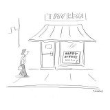 (Happy Hour 5:00-5:01) - Cartoon Premium Giclee Print by Liza Donnelly