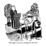 "My eulogy is, of course, contingent on the will." - New Yorker Cartoon Premium Giclee Print by Kate Beaton