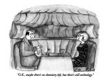 "O.K., maybe there's no chemistry left, but there's still archeology." - New Yorker Cartoon Premium Giclee Print by Victoria Roberts