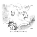 "Let's see, where should Jerry hurt today?" - New Yorker Cartoon Premium Giclee Print by Pat Byrnes