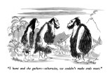 "I hunt and she gathers—otherwise, we couldn't make ends meet." - New Yorker Cartoon Premium Giclee Print by Edward Frascino