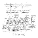("Herbal Tea Party") - New Yorker Cartoon Premium Giclee Print by Barbara Smaller