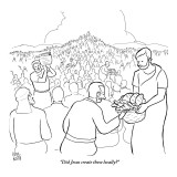 "Did Jesus create these locally?" - New Yorker Cartoon Premium Giclee Print by Paul Noth