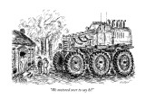 "We motored over to say hi!" - New Yorker Cartoon Premium Giclee Print by Edward Koren