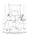 "Even just sitting here, I'm receiving a tremendous amount of information …" - New Yorker Cartoon Premium Giclee Print by Richard Cline