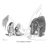 "I'm waiting for it to defrost." - New Yorker Cartoon Premium Giclee Print by Zachary Kanin