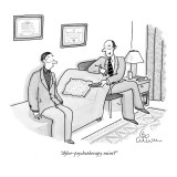 "After-psychotherapy mint?" - New Yorker Cartoon Premium Giclee Print by Leo Cullum