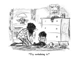 "Try verbalizing it." - New Yorker Cartoon Premium Giclee Print by Robert Weber