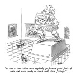 "It was a time when men regularly performed great feats of valor but were …" - New Yorker Cartoon Premium Giclee Print by Jack Ziegler