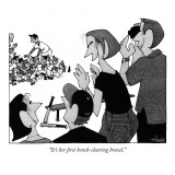 "It's her first bench-clearing brawl." - New Yorker Cartoon Premium Giclee Print by William Haefeli