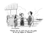 "Natalie tells me you're the one who makes all the fog happen in 'Phantom.' " - New Yorker Cartoon Premium Giclee Print by Mort Gerberg