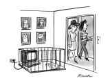 Baby's crib has computer in it. - New Yorker Cartoon Premium Giclee Print by Boris Drucker