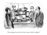 "Great design, but, when the time comes, a bitch to implode." - New Yorker Cartoon Premium Giclee Print by Warren Miller