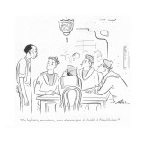 "Je leglette, messieurs, nous n'avons pas de losbif à l'amérlicaine." - New Yorker Cartoon Premium Giclee Print by  Alain