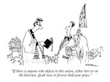 "If there is anyone who objects to this union, either here or on the Inter…" - New Yorker Cartoon Premium Giclee Print by John Caldwell