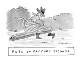 Puss In Factory Seconds - New Yorker Cartoon Premium Giclee Print by Danny Shanahan