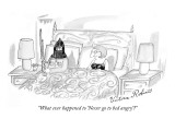 "What ever happened to 'Never go to bed angry'?" - New Yorker Cartoon Premium Giclee Print by Victoria Roberts