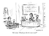 "He's dead.  Would you like his voice mail?" - New Yorker Cartoon Premium Giclee Print by David Sipress