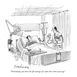 "Fortunately, you have the life savings of a man three times your age." - New Yorker Cartoon Premium Giclee Print by Mort Gerberg