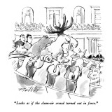 "Looks as if the clean-air crowd turned out in force." - New Yorker Cartoon Premium Giclee Print by Mischa Richter