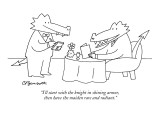 "I'll start with the knight in shining armor, then have the maiden rare an…" - New Yorker Cartoon Premium Giclee Print by Charles Barsotti